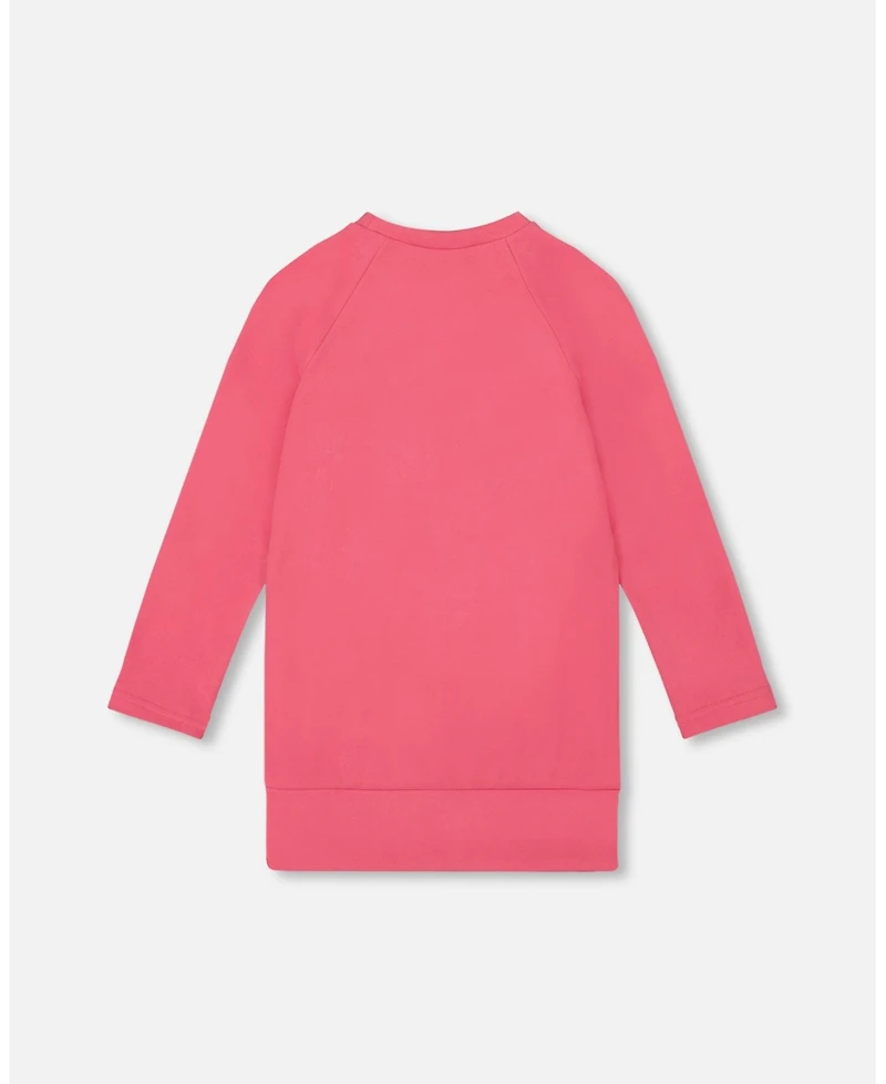 Deux par Girl Super Soft Tunic Tee with Embroidery Candy Pink