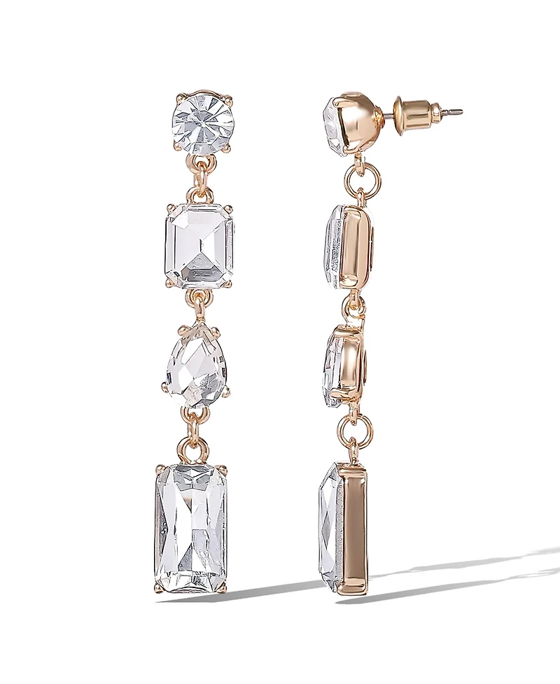 Jessica Simpson Crystal Cascade Statement Earrings