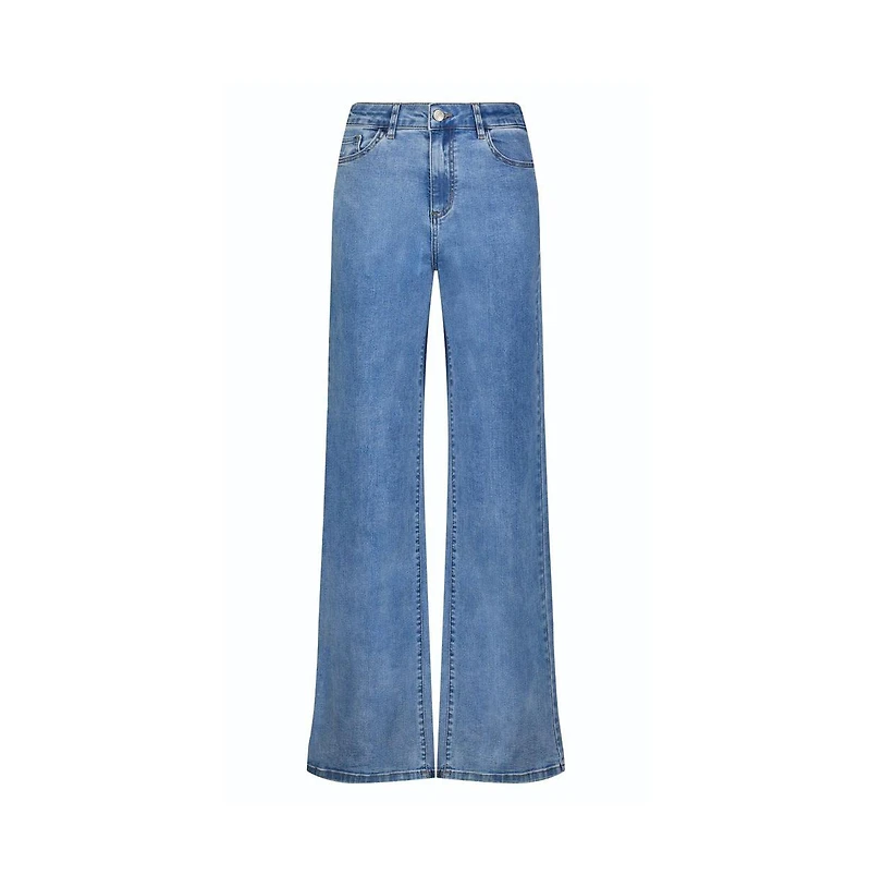 The Noli Shop Womens Dahlia High Rise Relaxed Jean - Medium Blue