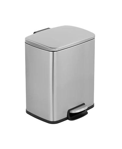 Mega Casa 5.3 Gal./20 Liter Rectangular Stainless Steel step-on Trash Can for kitchen