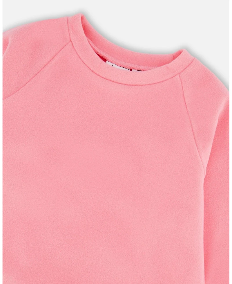 Deux par Girl Super Soft Tunic Tee with Embroidered Pockets Light Pink