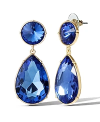 Jessica Simpson Blue Teardrop Statement Earrings