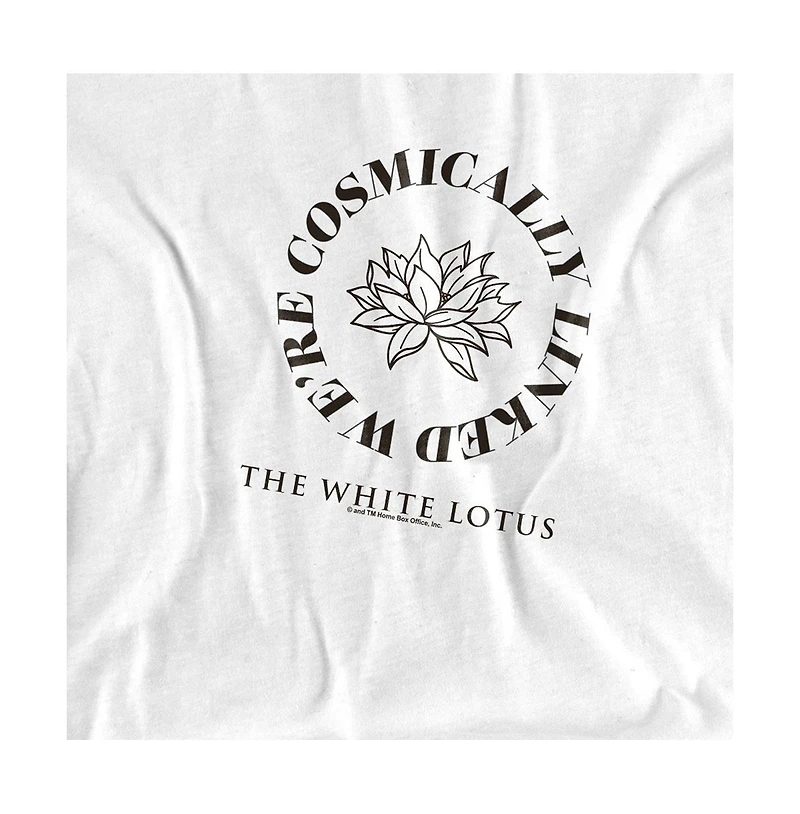 Logovision Men's White Lotus Cosmic Logo T-Shirt
