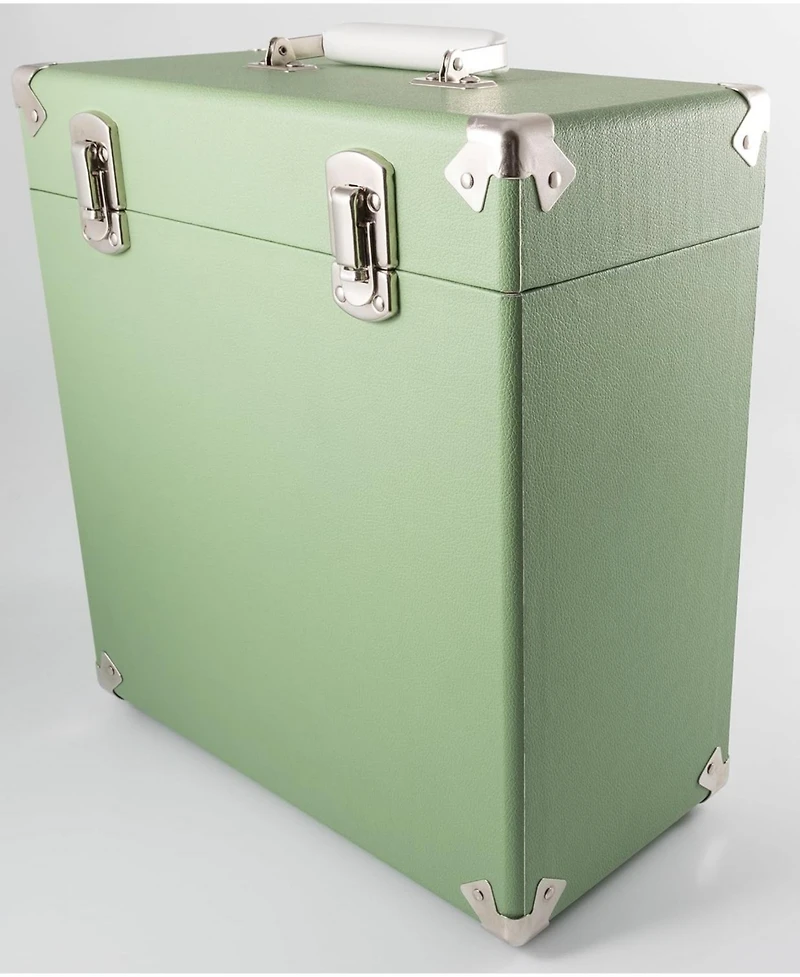 Gpo Retro SWB18GRE 12" Vinyl Record Case 35 Count Capacity with Removable Lid