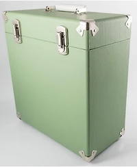 Gpo Retro SWB18GRE 12" Vinyl Record Case 35 Count Capacity with Removable Lid