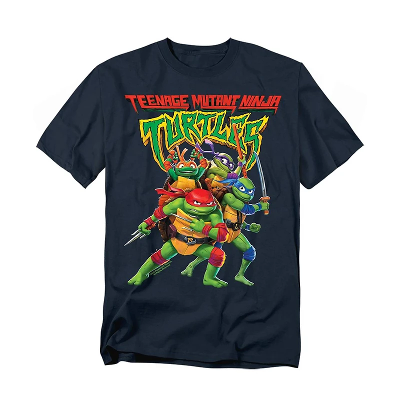 Logovision Big & Tall Tmnt Mutant Mayhem Logo With Group T-Shirt