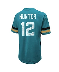 Majestic Threads Men's Travis Hunter Teal Jacksonville Jaguars 2025 Nfl Draft First Round Pick Oversized T-Shirt