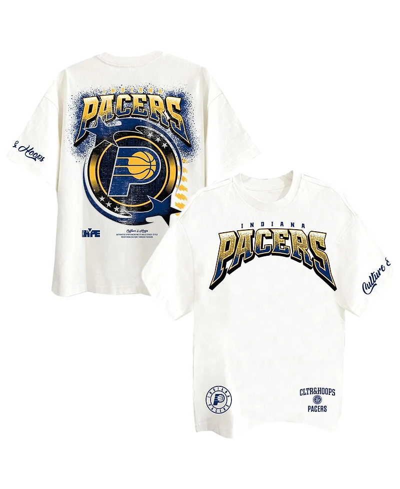 Two Hype Men's Off White Indiana Pacers Drip Dime Collection Premium T-Shirt