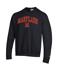 Champion Men's Black Maryland Terrapins Arch Over Logo Pullover Sweatshirt