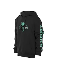 New Era Men's Black York Liberty Wordmark Premium Fleece Pullover Hoodie
