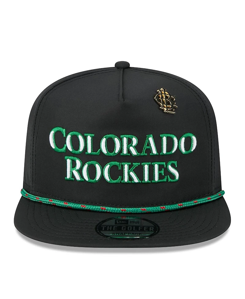 New Era Men's Black Colorado Rockies 2025 Big League Chew Golfer Snapback Hat