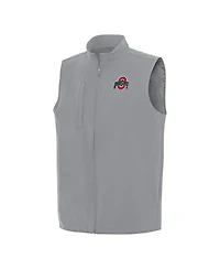 Antigua Men's Gray Ohio State Buckeyes Regard Full-Zip Vest