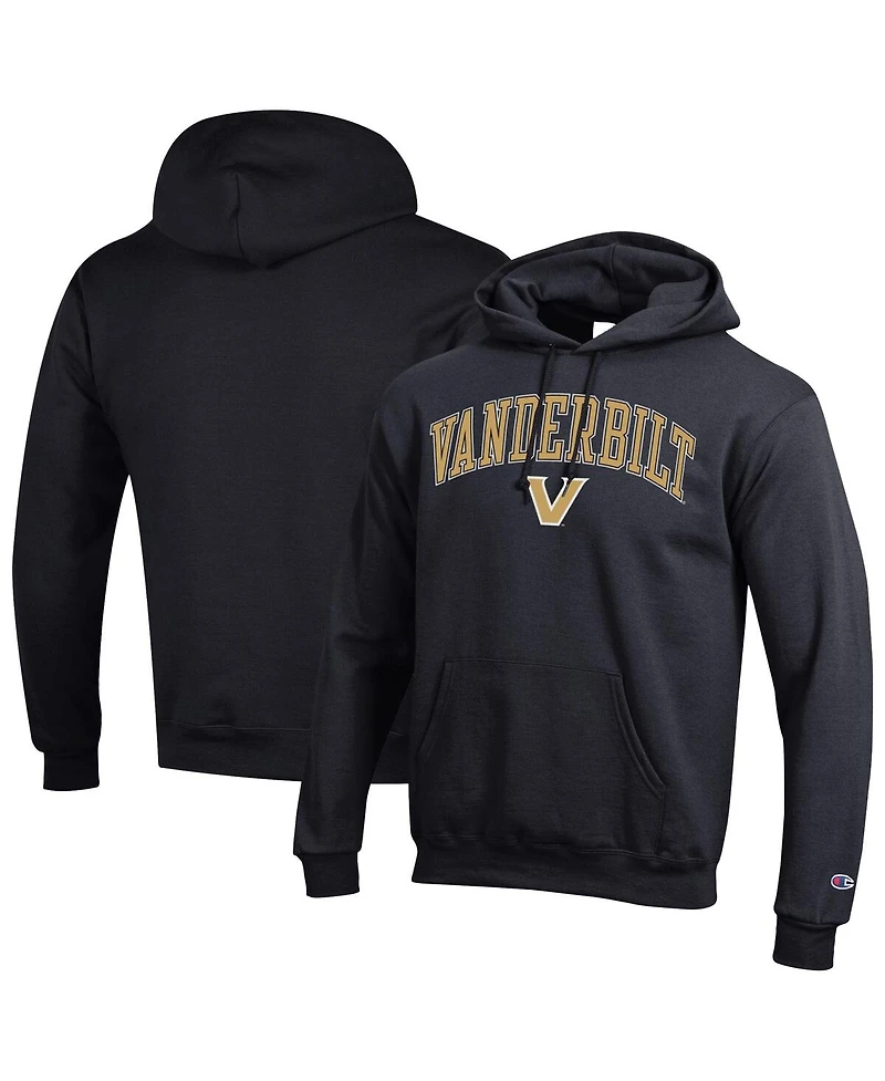 Champion Men's Black Vanderbilt Commodores Arch Over Logo Pullover Hoodie