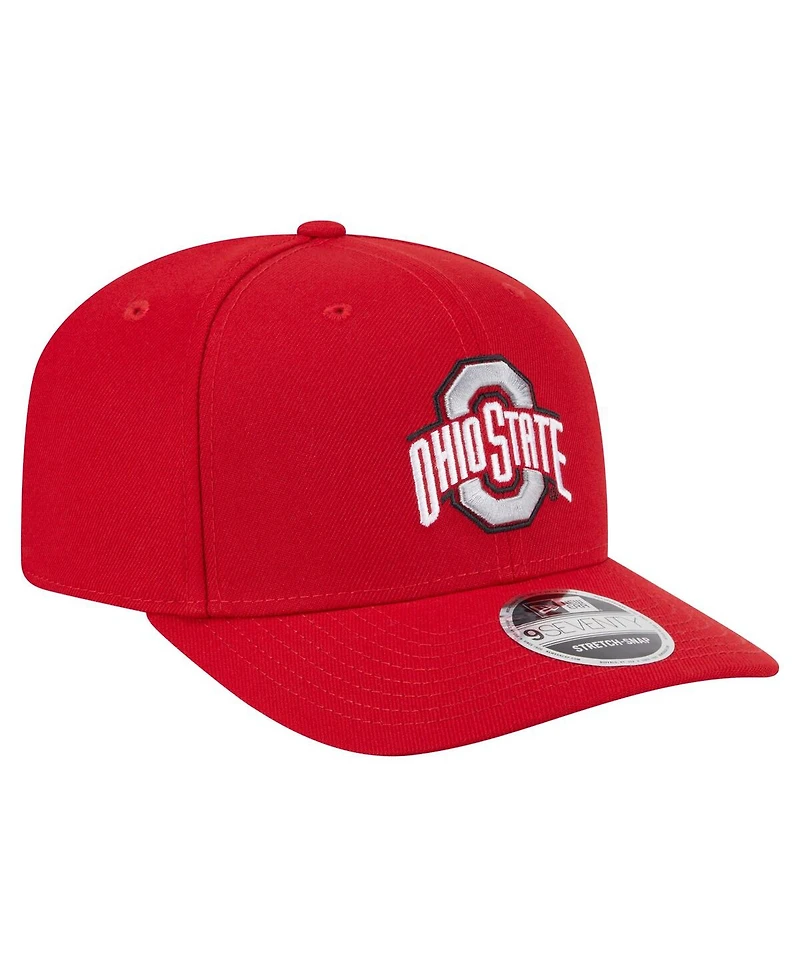 New Era Men's Scarlet Ohio State Buckeyes Team Collective 9SEVENTY Stretch-Snap Adjustable Hat