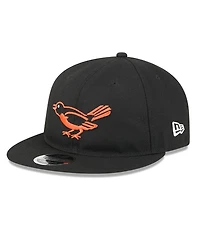New Era Men's Black Baltimore Orioles Baseball Hall of Fame Retro Crown 9FIFTY Adjustable Hat