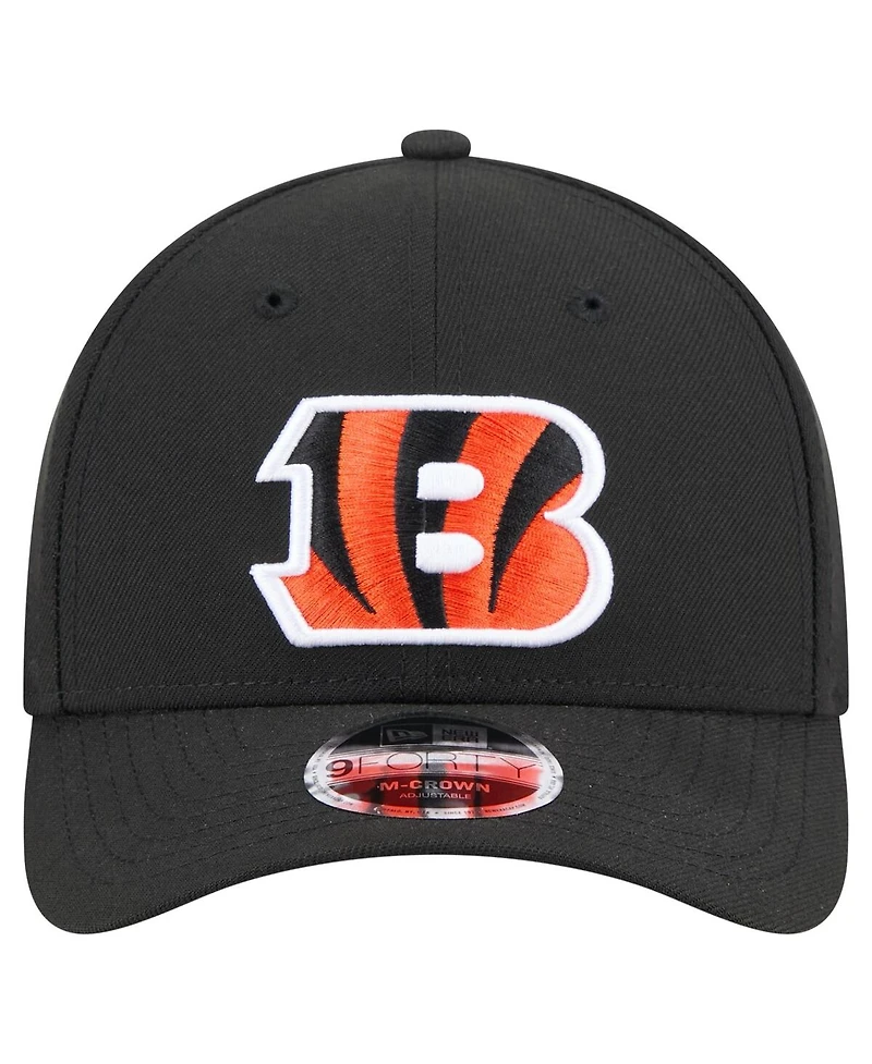 New Era Men's Black Cincinnati Bengals Team Collection 9FORTY M-Crown Adjustable Hat