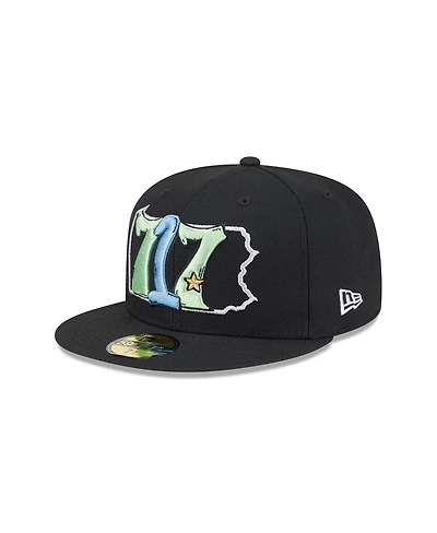 New Era Men's Black Harrisburg Senators Theme Nights 59FIFTY Fitted Hat
