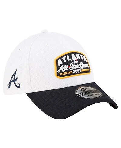 New Era Men's White Atlanta Braves 2025 Mlb All-Star Game Patch 39THIRTY Flex Hat