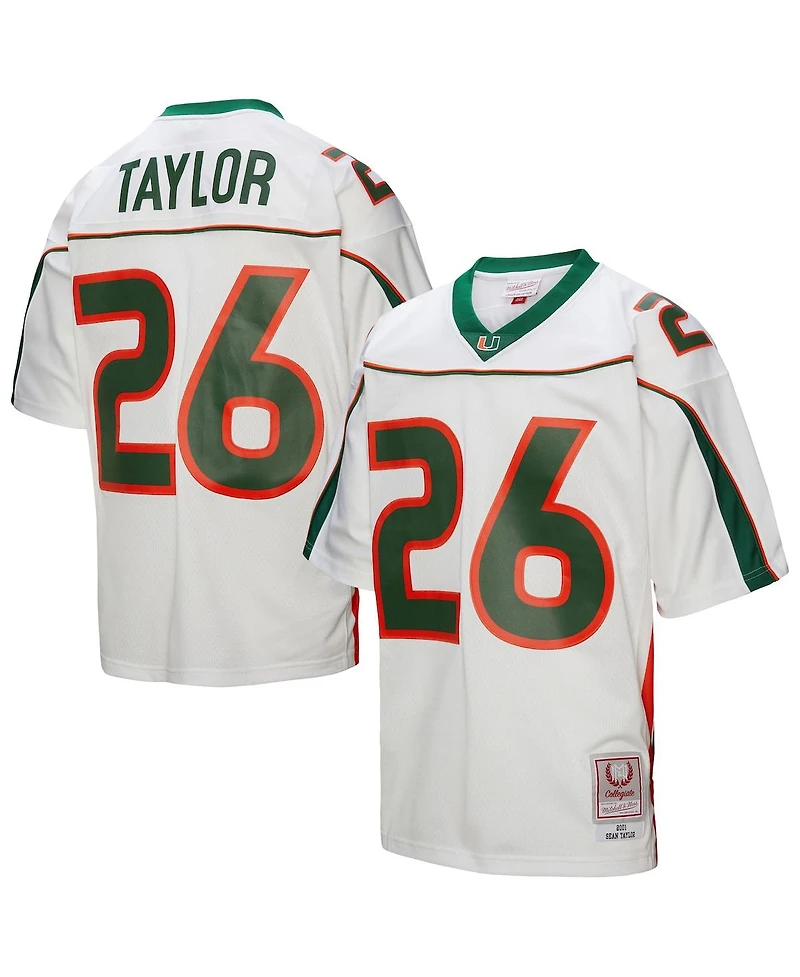 Mitchell & Ness Men's Sean Taylor White Miami Hurricanes 2001 Legacy Jersey