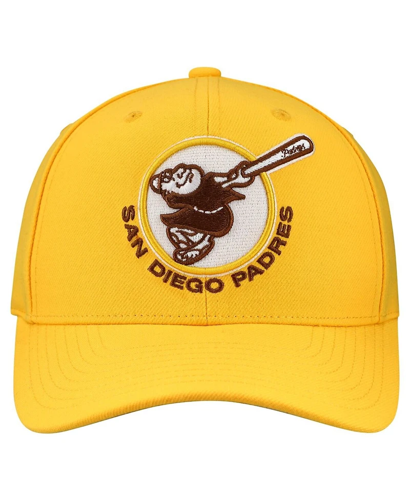 Mitchell & Ness Men's and Women's Yellow San Diego Padres Basic Coop Pro Adjustable Hat
