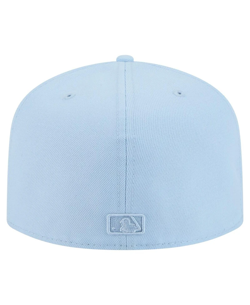 New Era Men's Light Blue Athletics Color Pack A-Frame 59FIFTY Fitted Hat