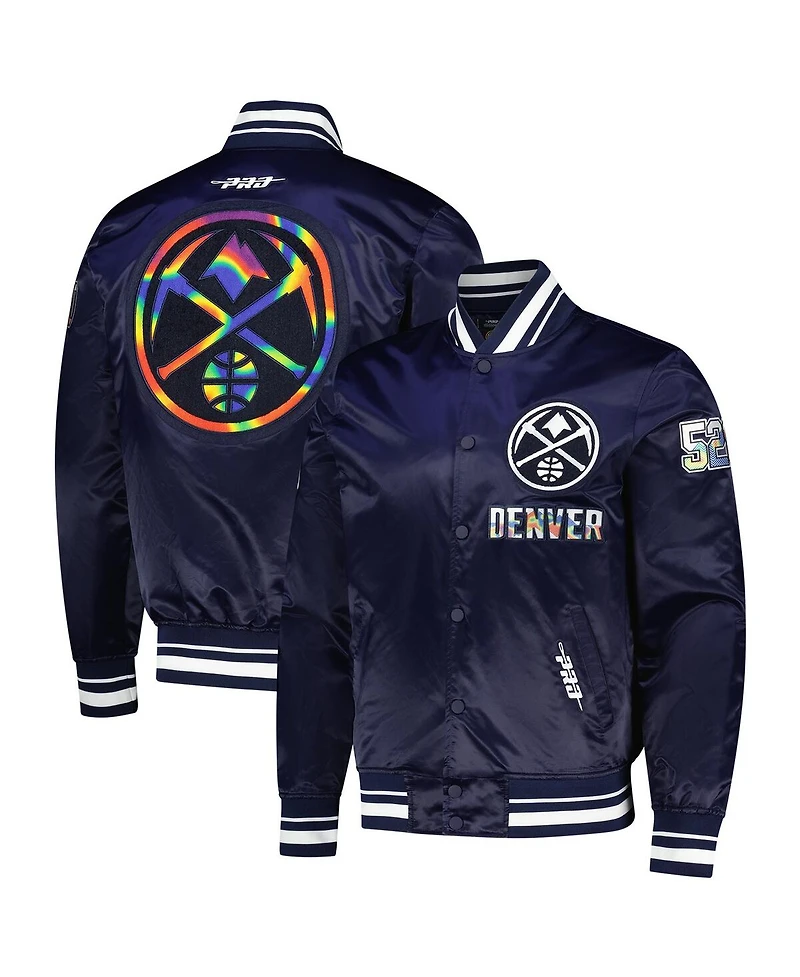 Pro Standard Men's Navy Denver Nuggets 2024/25 City Edition Chenille Satin Full-Snap Jacket