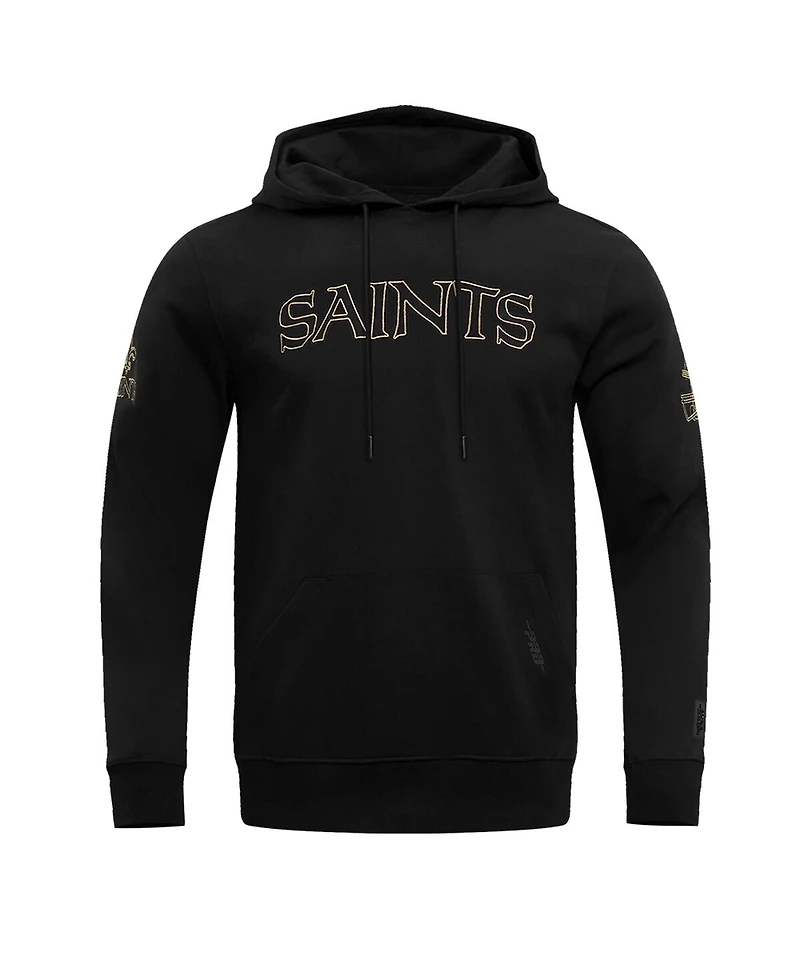 Pro Standard Men's Black New Orleans Saints Classic Chenille Pullover Hoodie