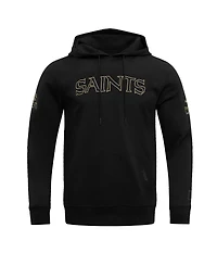 Pro Standard Men's Black New Orleans Saints Classic Chenille Pullover Hoodie