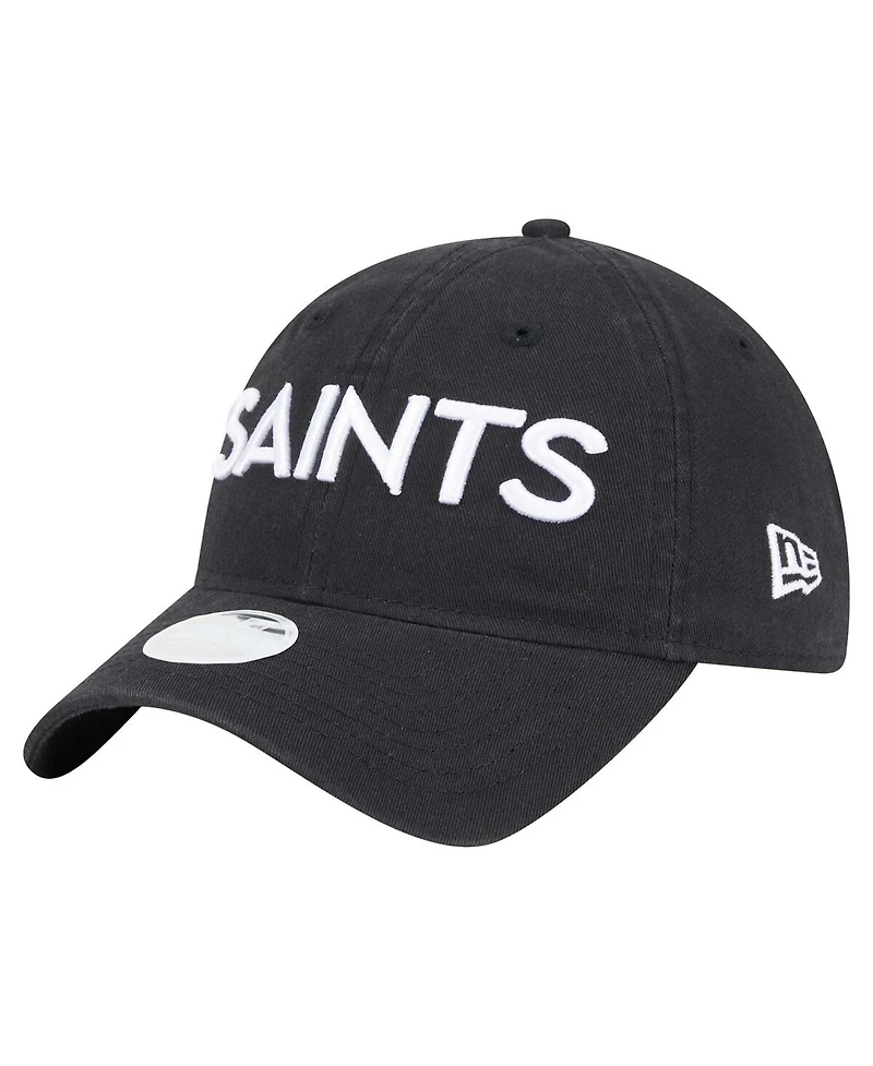 New Era Women's Black New Orleans Saints Cece 9TWENTY Adjustable Hat