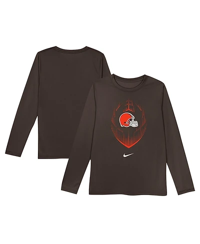 Nike Toddler Brown Cleveland Browns Legend Icon Long Sleeve T-Shirt