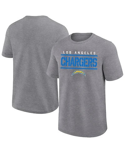 Fanatics Men's Heather Gray Los Angeles Chargers Big Tall Top Notch T-Shirt