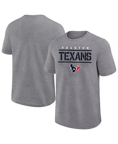Fanatics Men's Heather Gray Houston Texans Big Tall Top Notch T-Shirt