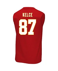 Fanatics Men's Travis Kelce Red Kansas City Chiefs Big Tall Player Name Number Muscle Tank Top T-Shirt