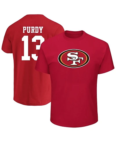 Fanatics Men's Brock Purdy Scarlet San Francisco 49ers Big Tall Player Name Number T-Shirt