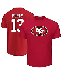 Fanatics Men's Brock Purdy Scarlet San Francisco 49ers Big Tall Player Name Number T-Shirt