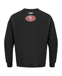 Pro Standard Men's Black San Francisco 49ers Turn It Up Drop Shoulder Pullover Sweatshirt