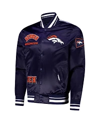 Pro Standard Men's Navy Denver Broncos Sublimated Satin Full-Snap Jacket
