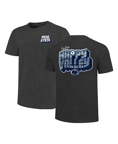 Image One Men's Charcoal Penn State Nittany Lions Big Tall Welcome Postcard Hyper Local Core T-Shirt