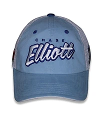 Checkered Flag Sports Women's Light Blue Chase Elliott Pit Box Adjustable Trucker Hat