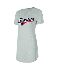 Concepts Sport Women's Gray Houston Texans Petition Knit Nightshirt