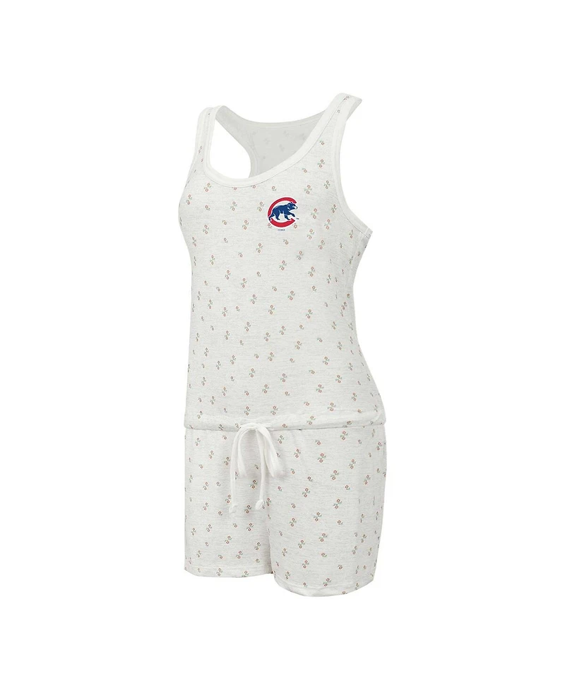 Concepts Sport Women's Cream Chicago Cubs Gardner Hacci Knit Romper