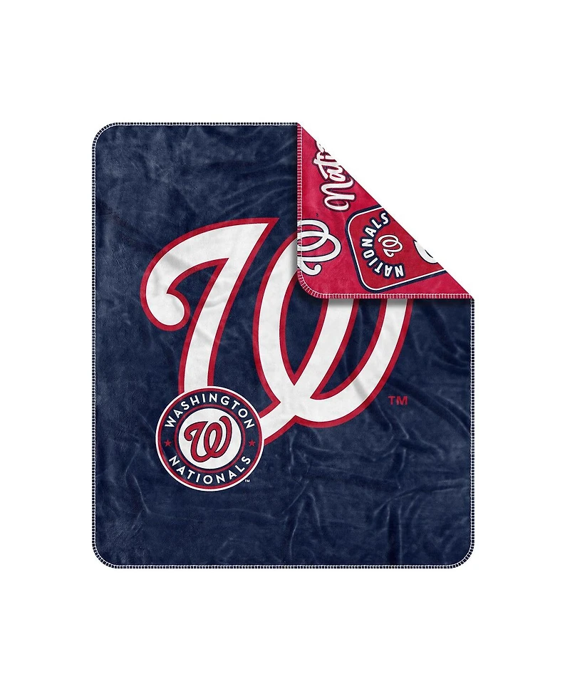 Logo Brands Washington Nationals 50" x 60" Dream Weave Throw Blanket
