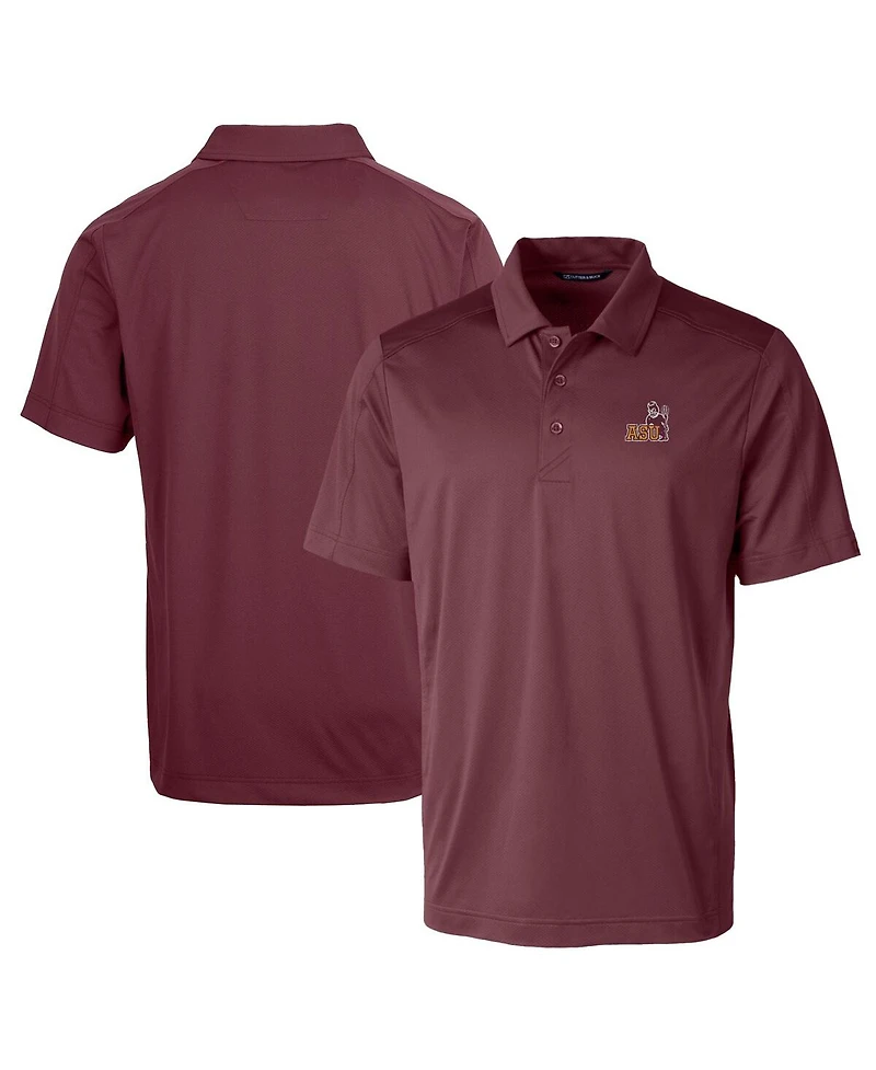 Cutter & Buck Men's Maroon Arizona State Sun Devils Team Logo Big Tall Prospect Textured Stretch Polo Shirt