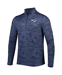 Antigua Men's Navy New England Patriots Brigade Quarter-Zip Sweatshirt