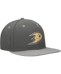 Fanatics Men's Charcoal Anaheim Ducks Authentic Pro Ice Snapback Hat