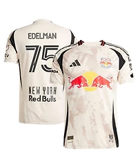 Adidas Men's Daniel Edelman Tan New York Red Bulls 2025 Stone Kit Authentic Player Jersey