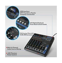 Pyle 6-Ch. Bluetooth Studio Mixer - Dj Controller Audio Mixing Console System