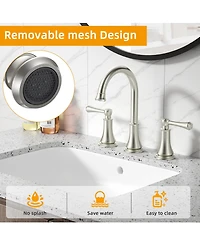 Sugift Bathroom Faucet, 8 Inch Widespread Bathroom Sink Faucet for Vanity