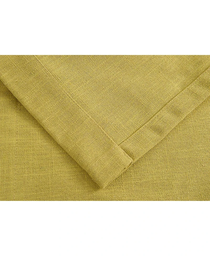 Kate Aurora Teen Decor Poly Cotton Pastel Yellow Colored Grommet Top Window Valance