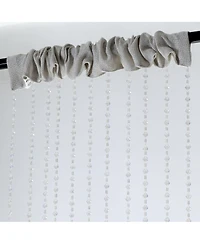 Kate Aurora Luxurious Jaeger Rod Pocket Acrylic Beaded Single Window Curtain Panel